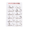 304 Stainless Steel Huggie Hoop Earrings EJEW-O087-09E-P-3