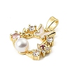 Brass Micro Pave Colorful Cubic Zirconia Pendants KK-E804-11G-2