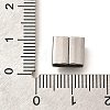 Letter Style 304 Stainless Steel Square Slide Charms STAS-L132-10S-3
