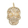 Brass Micro Pave Cubic Zirconia Pendants KK-L209-102G-01-1