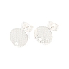 304 Stainless Steel Ear Stud Findings STAS-O119-14A-S-1