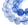Crackle Transparent Glass Beads Strands GLAA-N068-06A-02-3