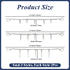 3 Sets 3 Styles 304 Stainless Steel Boot Strap Chains HJEW-SP0001-71-2