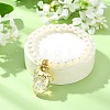 Acrylic Strawberry Charm Bracelets BJEW-JB13843-02-1