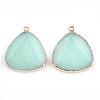 Electroplate Natural  Amazonite Pendants X-G-S344-14E-2