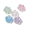 UV Plating Rainbow Iridescent Acrylic Flower Beads X-PACR-M003-10-1