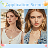 4Pcs Brass Pendant Cabochon Settings KK-WR0001-96B-G-5
