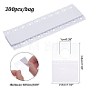 300Pcs Transparent PVC Self Adhesive Hang Tabs CDIS-HY0001-01-2