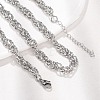 6MM 304 Stainless Twisted Rope Chain Necklaces SA-CBA725A-24P-2