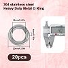 20Pcs 304 Stainless Steel Closed Jump Rings STAS-SP0001-85B-2