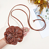PU Leather Flower Knot Tie Waist Belts AJEW-GF0014-11A-3