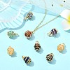 35Pcs 7 Colors Chakra Natural Mixed Gemstone Pendants PALLOY-CJ00050-6