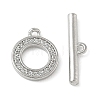 Brass Micro Pave Clear Cubic Zirconia Toggle Clasps CU-CBAC675-06P-1