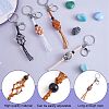 4Pcs  4 Colors Macrame Fringe Braided Keychain AJEW-SW00014-01-3