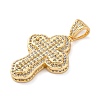 Brass Micro Pave Cubic Zirconia Pendants KK-S510-48G-01-2