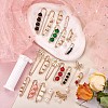 20Pcs Acrylic Pearl Beaded Safety Pin Brooches JX431A-3