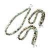 10MM Natural Green Line Jasper Round Beaded Necklaces GG-CBAA808-02P-C-4