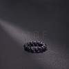 Natural Lava Rock Stretchy Finger Rings FS-WG01730-35-1