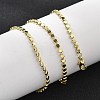 Brass Flat Ball Chain Necklaces for Women X-NJEW-U035-01G-1