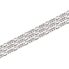 Anti-Tarnish Rhodium Plated 925 Sterling Silver Figaro Chain STER-WH0011-03P-1