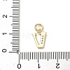 Brass Micro Pave Cubic Zirconia Charms KK-I382-03G-V-3