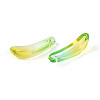Transparent Glass Banana Pendants GLAA-T030-02-01-2