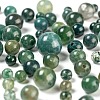 340Pcs 4 Style Natural Moss Agate Beads G-LS0001-41-4