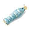 Brass Enamel Pendants KK-H092-08G-04-2