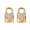 304 Stainless Steel Micro Pave Cubic Zirconia Pendants STAS-A132-05C-G-1