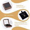 Wood Necklace Storage Boxes with Visible Window and Magnetic Lid CON-WH0107-106-4