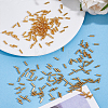 3000Pcs Silver Lined Glass Bugle Beads SEED-ME0001-29-5