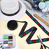 Vintage Jacquard Polyester Ribbon OCOR-WH0082-533A-4