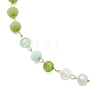 Round Handmade Glass Beaded Link Chain Bracelets for Women BJEW-JB13394-4