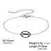 304 Stainless Steel Sport Ball Link Bracelets for Women WG444BD-05-1
