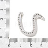 Brass Micro Pave Clear Cubic Zirconia Pendants CU-CBA8481-01P-U-3