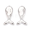 304 Stainless Steel Whale Big Pendants STAS-T069-16P-1