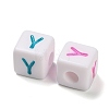 Opaque Acrylic Beads OACR-I022-01Y-2