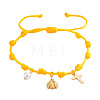 Brass & Imitation Pearl Charm Bracelets DP7998-8-2