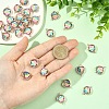 30Pcs 3 Styles CCB Plastic Frame with Polymer Clay Rainbow Beads Links Connector Charms KK-YW0004-39-5