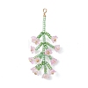 Glass Seed Beaded Flower Big Pendants PALLOY-MZ01184-03-1