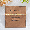 Brass Round Beads Stretch Bracelets VH4184-21-1