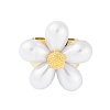 Flower Natural Shell Finger Rings RJEW-H234-02G-2