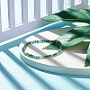 3.5MM Natural Emerald Round Beads Stretch Bracelet for Women BJEW-JB07413-2