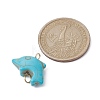 Synthetic Turquoise Connector Charms PALLOY-JF02372-02-2