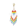 Handmade Loom Pattern Seed Beads Tassels Pendants Decoration HJEW-MZ00018-1