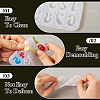 2Pcs 2 Style Letter & Number Silicone Pendant Molds DIY-TA0005-69-12