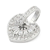 Brass Micro Pave Clear Cubic Zirconia Pendants KK-G522-53P-01-2