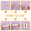7 Pairs 7 Styles Brass with Iron Bar Beadable Hoop Earring Findings EJEW-NB00001-3
