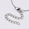 Cubic Zirconia Charms Necklaces NJEW-JN02686-5