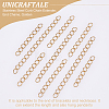 Unicraftale 100Pcs 2 Style 304 Stainless Steel Curb Chain Extender STAS-UN0038-14G-5